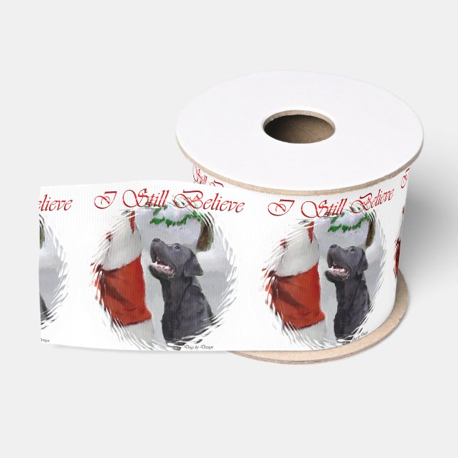 Ruban Gros-grain Labrador Rretriever Believe Christmas (Bobine)