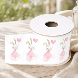 Ruban Gros-grain Lapin Ballerine Rose