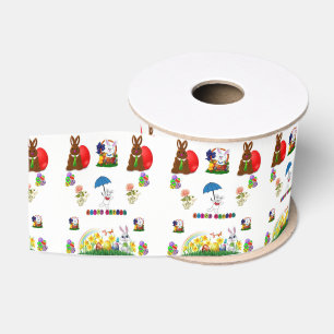Ruban Gros-grain lapin de pâques en ruban décoratif