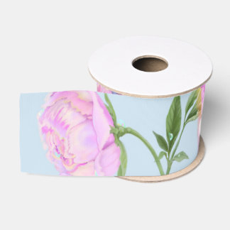 Ruban Gros-grain Lavish - Dogwood & Cockatoing sur bleu pâle