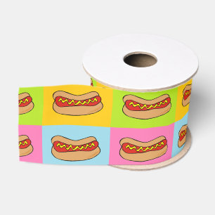 Ruban Gros-grain les hot-dogs ont couvert de tuiles le ruban