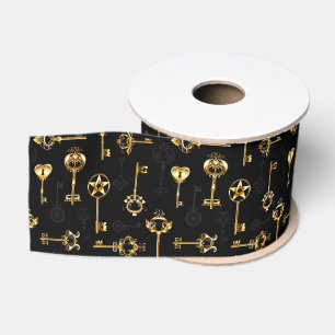 Ruban Gros-grain Les Patters de Seamless avec Golden Keys