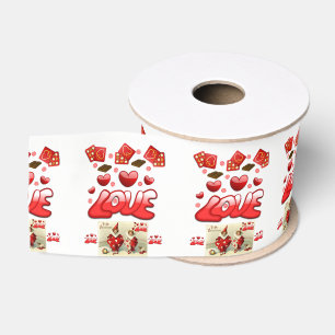 Ruban Gros-grain les valentines aiment le ruban