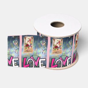 Ruban Gros-grain les valentines aiment le ruban