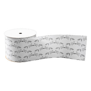 Ruban Gros-grain Ligne simple face de chat