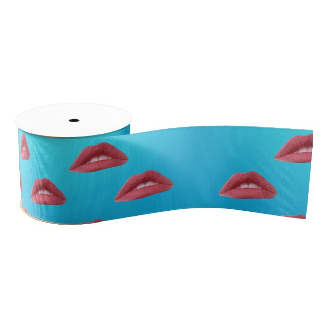 Ruban Gros-grain Lips Pop Art (Bobine)