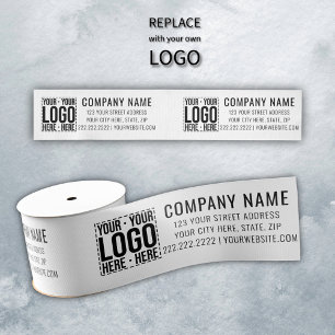 Ruban Gros-grain Logo d'entreprise personnalisé pour société modern