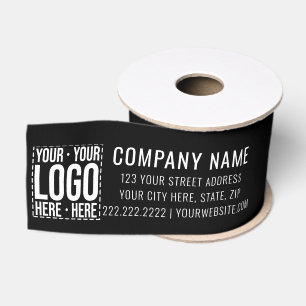 Ruban Gros-grain Logo d'entreprise personnalisé Société d'entrepris