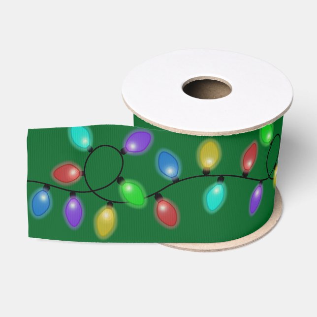 Ruban Gros-grain Lumières de Noël (Bobine)
