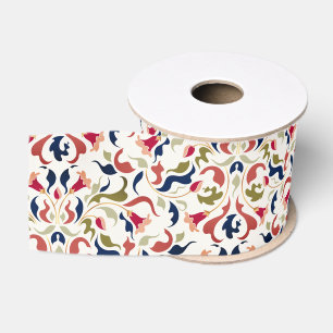 Ruban Gros-grain Luxe Artistique Botanique Floral Mariage Paisley
