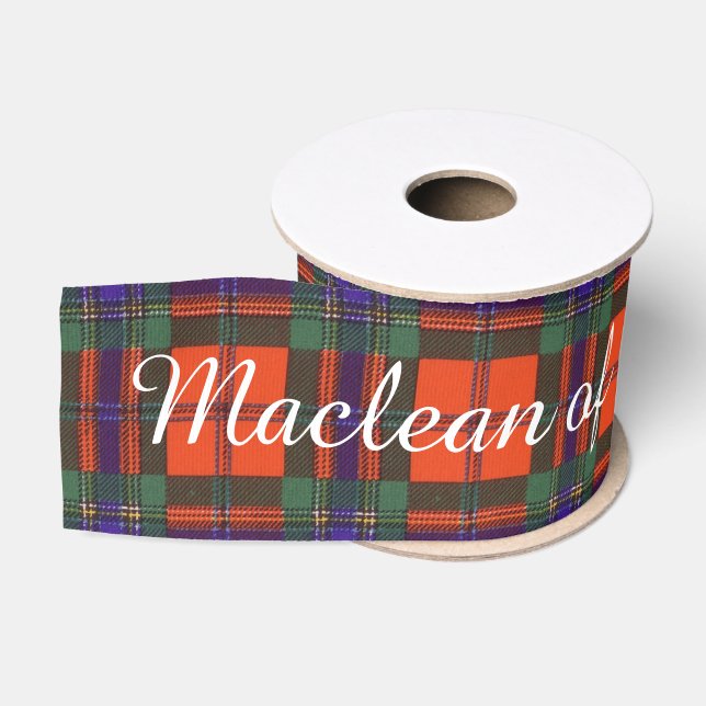Ruban Gros-grain Maclean de tartan d'écossais de plaid de Duart (Bobine)