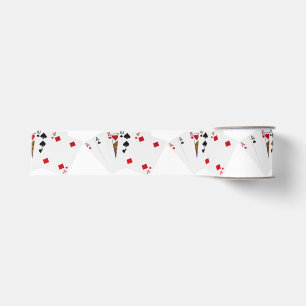 Ruban Gros-grain Mains de poker - Une paire - As