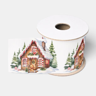 Ruban Gros-grain Maison en pain d'épice de Noël mignonne