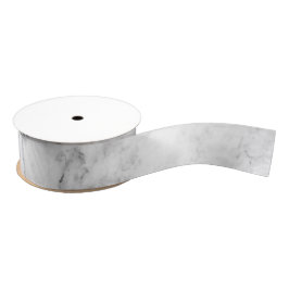 Ruban Gros-grain Marbre blanc Faux