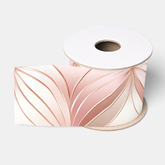 Ruban Gros-grain Mariage d'or Pearl Blush Rose (Bobine)