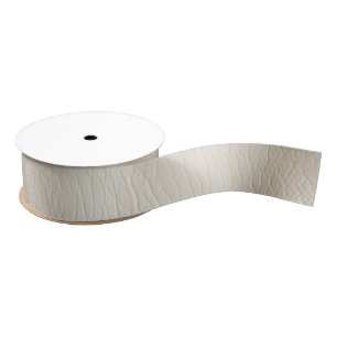 Ruban Gros-grain Mariage en cuir faux blanc crème  