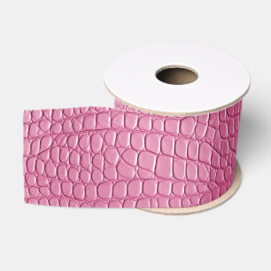 Ruban Gros-grain Mariage Faux Crocodile Rose Animaux Shower