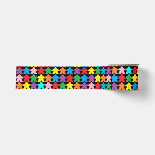 Ruban Gros-grain Meeples multicolores