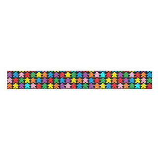 Ruban Gros-grain Meeples multicolores