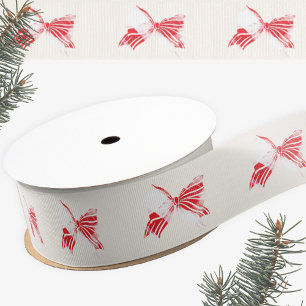Ruban Gros-grain Menthe Poivrée De Noël Liée Aux Vacances Bow