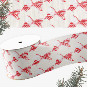 Ruban Gros-grain Menthe Poivrée De Noël Liée Aux Vacances Bow