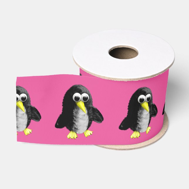 Ruban Gros-grain Mon ami le pingouin (Bobine)