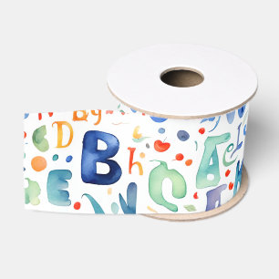 Ruban Gros-grain Motif alphabet