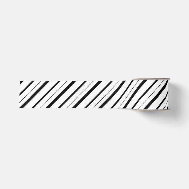 Ruban Gros-grain Motif blanc En vichy rayures (Devant)