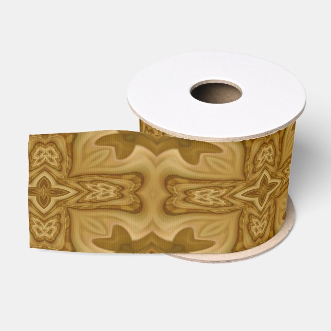 Ruban Gros-grain Motif croisé en bois (Bobine)