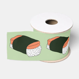 Ruban Gros-grain Motif de nourriture hawaïenne de sushi Musubi