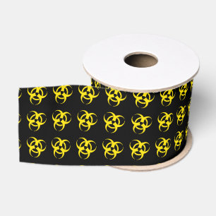 Ruban Gros-grain Motif de symbole de risque biologique