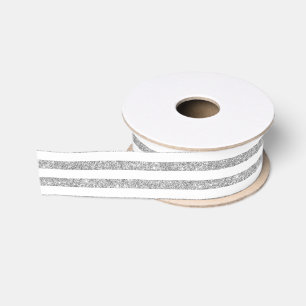 Ruban Gros-grain Motif élégant de rayure de parties scintillantes