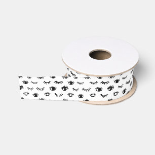 Ruban Gros-grain Motif mignon de cil de griffonnage