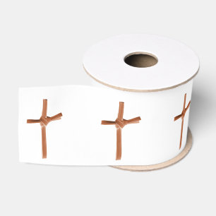 Ruban Gros-grain Motif Palm Cross