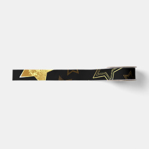 Ruban Gros-grain Motif sans couture avec étoiles d'or