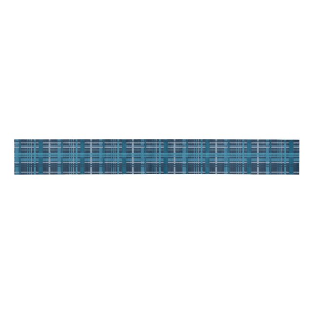 Ruban Gros-grain motif tartan bleu (Devant)