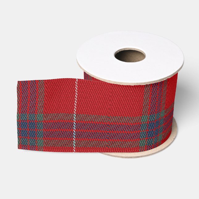 Ruban Gros-grain Motif Tartan rouge ID589 (Bobine)
