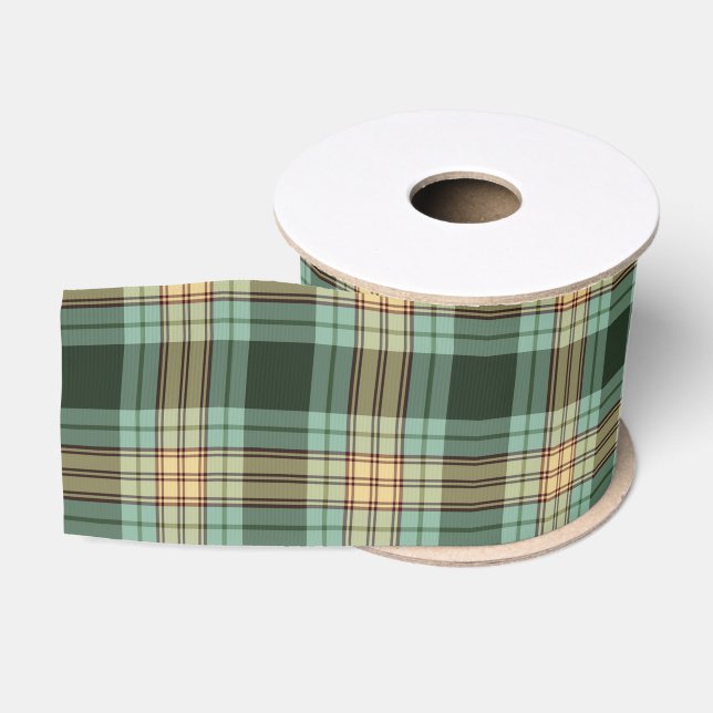 Ruban Gros-grain Motif tartan russe plaid Noël (Bobine)