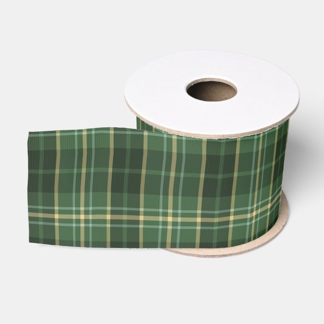 Ruban Gros-grain Motif tartan russe plaid Noël (Bobine)