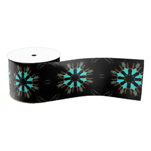 Ruban Gros-grain Motif Thunder_Cove de plumes de pointe de flèche