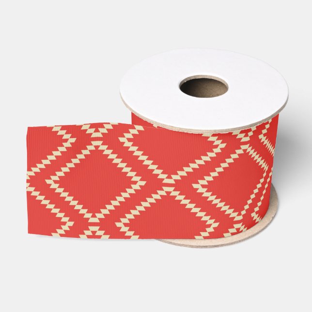 Ruban Gros-grain Motif tribal (Bobine)