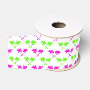 Ruban Gros-grain Motif tropical de palmiers