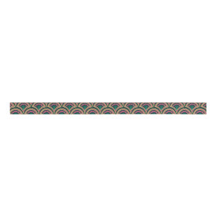 Ruban Gros-grain motif vert en forme de coque