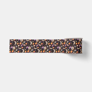 Ruban Gros-grain Motif Whimsical Halloween Night Sky