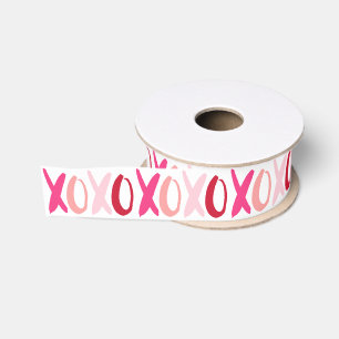 Ruban Gros-grain Motif XOXO sucré