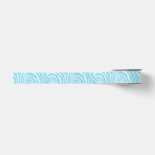 Ruban Gros-grain Motif Zèbre Bleu