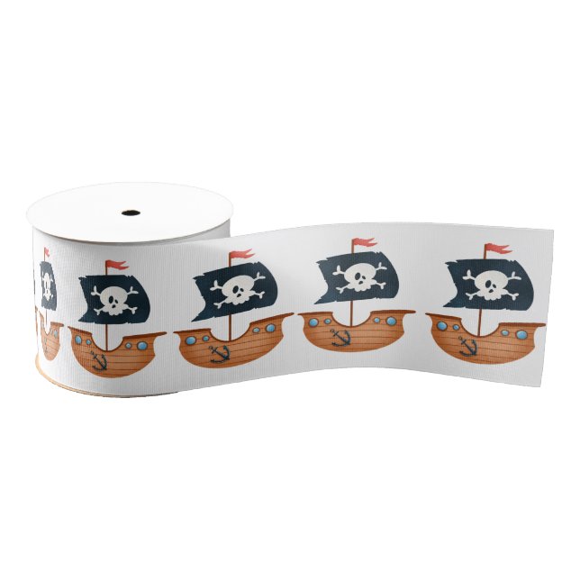 Ruban Gros-grain Navires pirates (Bobine)