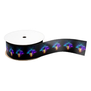 Ruban Gros-grain Neon Firefly sur noir