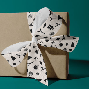Ruban Gros-grain Noël à Paris   Motif