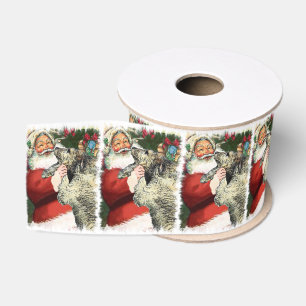 Ruban Gros-grain Noël de chien-loup irlandais